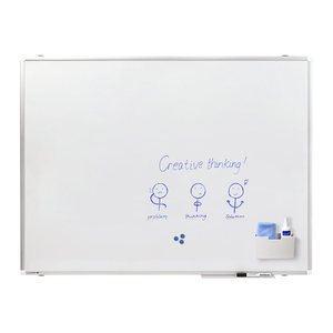 AKTION: Legamaster Whiteboard PREMIUM PLUS 120,0 x 90,0 cm weiß emaillierter Stahl + GRATIS 2 Boardmarker TZ (schwarz, blau), Whiteboard Löscher, Markerhalter, Magnet