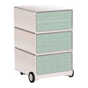 PAPERFLOW easyBox Colour Rollcontainer weiß, bunt 60123 4 Auszüge 39,0 x 43,6 x 64,2 cm