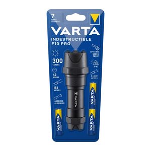 VARTA Indestructible F10 Pro LED Taschenlampe schwarz 13,8 cm, 300 Lumen, 6 W, 1 St.