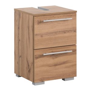 MÖBELPARTNER Waschbeckenunterschrank Carlos 148584 eiche landhaus 40,2 x 35,0 x 59,1 cm