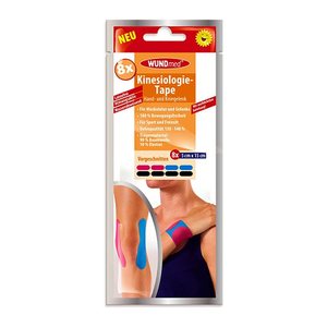 WUNDmed® Tape Kinesiologie Tape Hand- und Kniegelenk 04-048 schwarz 5,0 x 15,0 cm, 8 St.