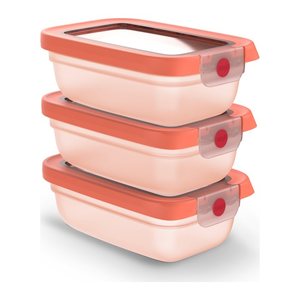 emsa Frischhaltedosen-Set ONECLICK orange 0,5 l, 3 St.