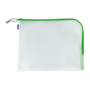 HERMA Reißverschlussbeutel DIN A4 überbreit transparent/grün, 1 St.