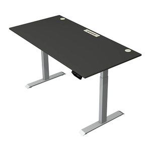 Kerkmann Move 1 plus elektrisch höhenverstellbarer Schreibtisch anthrazit rechteckig, T-Fuß-Gestell grau 160,0 x 80,0 cm