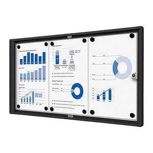 Showdown® Displays Schaukasten Economy schwarz 3x DIN A4 71,1 x 2,6 x 35,0 cm, 1 St.