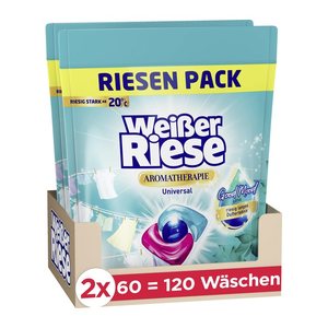 Weißer Riese AROMATHERAPIE LOTUS Waschmittel Caps, 2x 60 St.