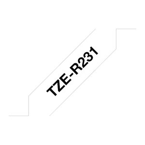 brother Textil-Schriftband TZe-R231 TZER231, 12 mm, schwarz auf weiß, 1 St.