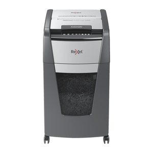 AKTION: Rexel Optimum AutoFeed+ 225X Aktenvernichter mit Partikelschnitt P-4, 4 x 26 mm, bis 225 Blatt, schwarz mit 50 Euro CashBack