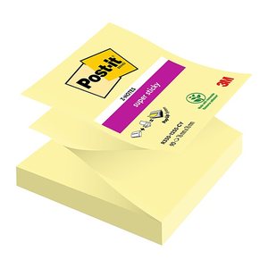 Post-it® Super Sticky Z-Notes Haftnotizen extrastark R33012SY gelb, 12 Blöcke