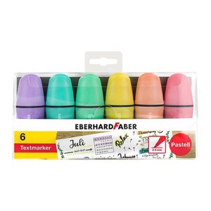 EBERHARD FABER pastell Mini Textmarker farbsortiert, 6 St.