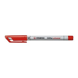 STABILO OHPen universal Folienstifte rot 1,0 mm non-permanent, 10 St.