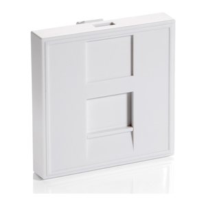 Equip Frontplatte 1xKeystone French 45x45mm RAL9010 Polybeutel