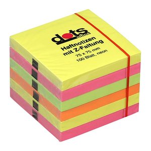 dots Z-Faltung Haftnotizen R 330 farbsortiert, 6 Blöcke
