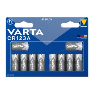 VARTA Batterien CR123A Lithium Fotobatterie 3,0 V, 10 St.