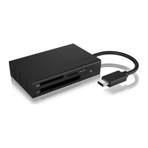 RaidSonic ICY BOX® IB-CR401-C3 Multi-microSD, SD, Compact Flash-Kartenleser schwarz