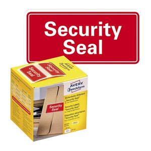AVERY Zweckform Sicherheitssiegel 7311 rot »Security Seal« 38,0 x 20,0 mm, 200 Etiketten