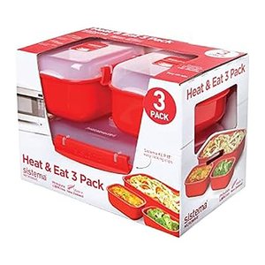 sistema® Mikrowellen-Set rot, 1 Set