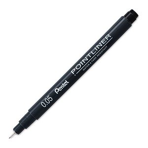 Pentel Pointliner Fineliner schwarz 0,05 mm, 1 St.