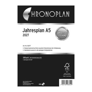 CHRONOPLAN Kalendereinlage 2027 Jahresplan A5