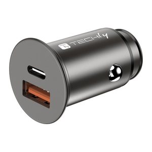 Techly Autoladegerät 5V 2p USB A USBC 38W