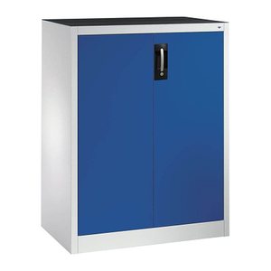 CP Stahlschrank 8521-000 S10139 lichtgrau, enzianblau 2 Fachböden 93,0 x 50,0 x 120,0 cm, aufgebaut, 1 St.