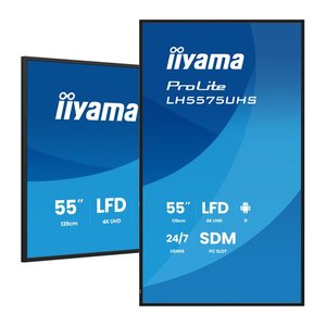 IIYAMA 139.0cm(55") LH5575UHS-B2AG 16:9 3xHDMI+DP+2xUSB (Speditionsversand)