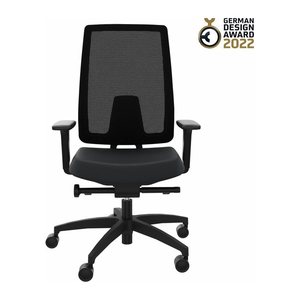 Dauphin Bürostuhl Indeed mesh SLP, ID 7056_SLPP1 Stoff schwarz, Gestell schwarz