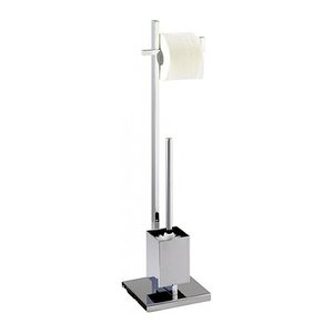WENKO WC-Garnitur Quadro silber Metall, 1 St.