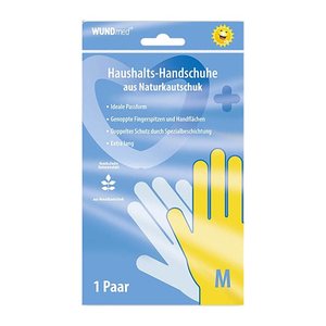 WUNDmed® unisex Gummihandschuhe gelb Größe M, 1 Paar