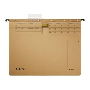 LEITZ Hängehefter ALPHA® 1914 Karton naturbraun DIN A4 1x kaufmännische Heftung, 25 St.