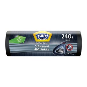 swirl® Schwerlastsäcke PRO 2283 240,0 l schwarz, 5 St.
