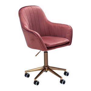 AMSTYLE Bürostuhl, SPM1.431 Stoff rosa, Gestell gold