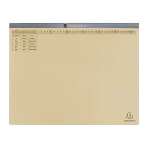 Exacompta Hängehefter Exaflex Karton chamois DIN A4 1x kaufmännische Heftung, 25 St.