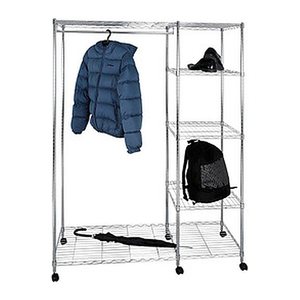 HAKU Möbel Rollgarderobe 43685 silber Metall 123,0 x 181,0 cm, 1 St.