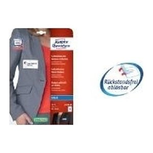 AVERY Zweckform Namensetiketten J4785-20 weiß 80,0 x 50,0 mm, 20 Blatt