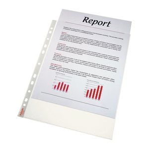 Esselte Prospekthüllen DIN A4 transparent genarbt 0,07 mm, 100 St.