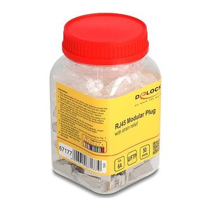 DELOCK RJ45 Modularer Stecker Cat.6A mit Knickschutztülle