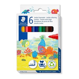 STAEDTLER Fasermaler Noris Jumbo 6er-Set retail