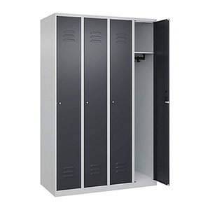 CP Spind Classic Plus anthrazitgrau, lichtgrau 080000-40 S10014, 4 Schließfächer 120,0 x 50,0 x 185,0 cm