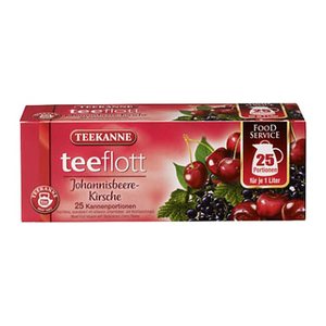TEEKANNE teeflott Johannisbeere-Kirsche Tee 25 Portionen