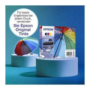 EPSON Multipack 406XL Umbrella DURABrite schwarz, cyan, magenta, gelb Druckerpatrone, 4er-Set