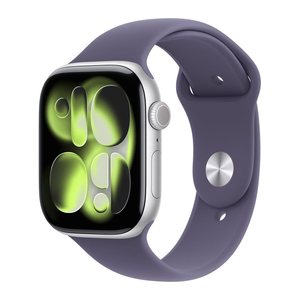 Apple Watch Series 11 46 mm Aluminium (GPS+Cellular) Sportarmband M/L  nebelviolett, silber