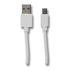 2GO USB Lade-/Datenkabel USB-A - Micro-USB 100cm Nylon weiß