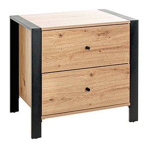 HAKU Möbel Konsole Nachttisch rechteckig MDF-Platte eiche 60,0 x 42,0 x 60,0 cm, 1 St.
