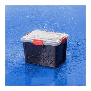 IRIS Ohyama AT-SD BkR/C/D.Red Aufbewahrungsbox 20,0 l schwarz, transparent, rot 29,0 x 39,0 x 26,0 cm, 1 St.