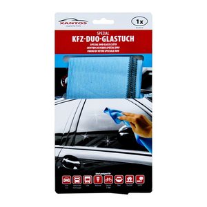 XANTOS DUO-Glasreinigungstuch 40x40cm blau