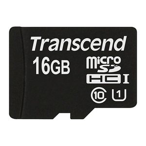 SD microSD Card 16GB Transcend SDHC UHS1 (ohne Adapter)