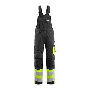 MASCOT® unisex Warnschutz-Latzhose Sunderland schwarz, gelb Größe 29