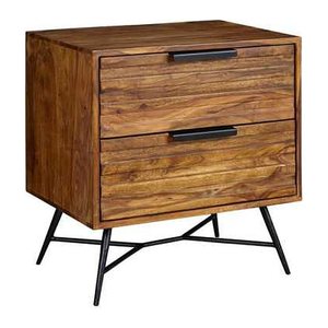 WOHNLING Nachttisch rechteckig Massivholz sheesham 40,0 x 60,0 x 60,0 cm, 1 St.