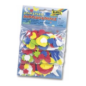 folia Moosgummi Stanzteile sortiert mehrfarbig